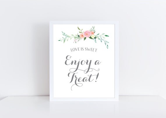 Items similar to Love is Sweet Enjoy a Treat Wedding Candy Bar or ...