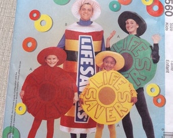 Kids Life Savers Candy Costumes in Size 2 to 8 All 21 Uncut/FF 90s McCall's Sewing Pattern 9560