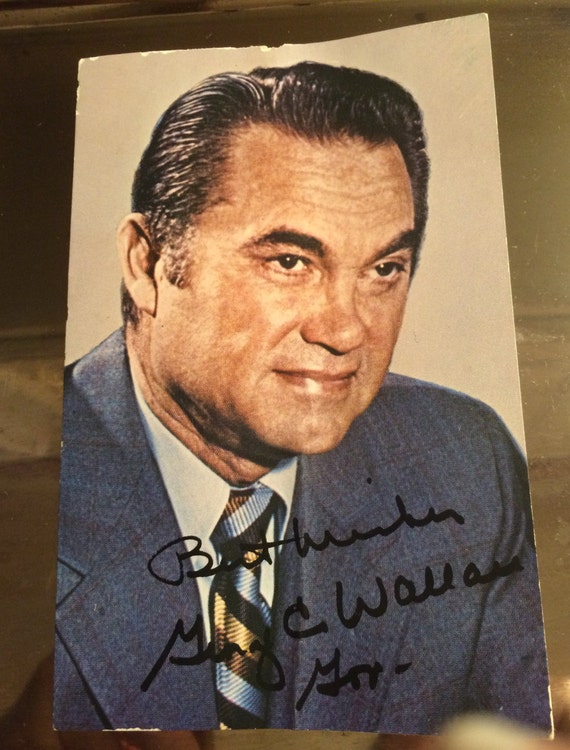 Vintage Political George C. Wallace autographed picture