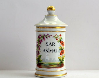 pharmacy pot Napoleon III Paris porcelain