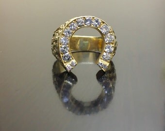 14k yellow gold horseshoe diamond ring 14k gold mens diamond horseshoe ring 14k gold - Horseshoe Wedding Rings 14k yellow gold horseshoe diamond ring 14k gold mens diamond horseshoe ring 14k gold - Horseshoe Wedding Rings