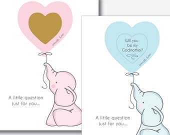 Will you be my Godmother Card// Will you be my GodFather Card// God Parent Card