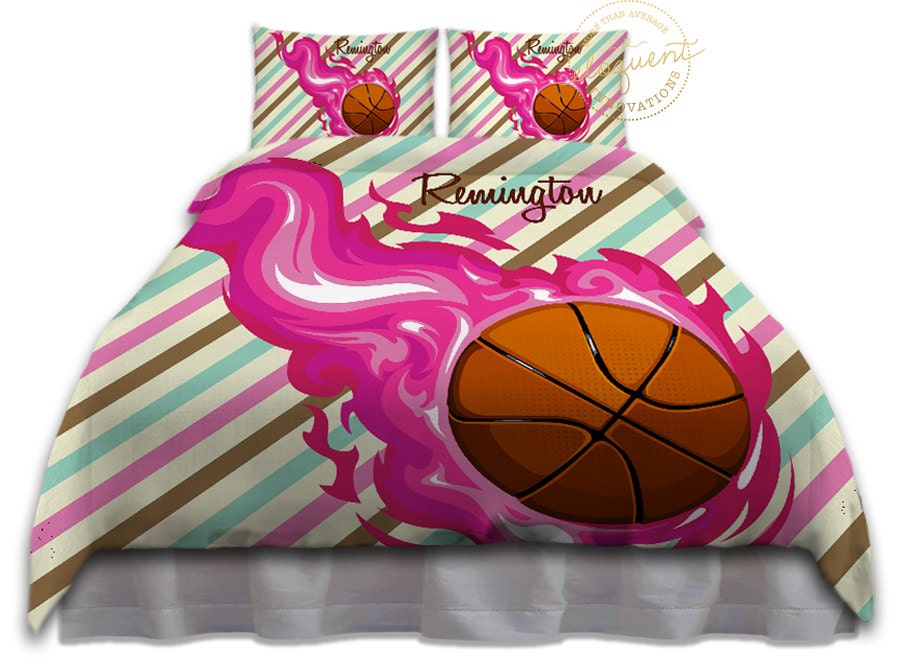 Basketball Comforter Sets Pink Twin bedding Set Sports