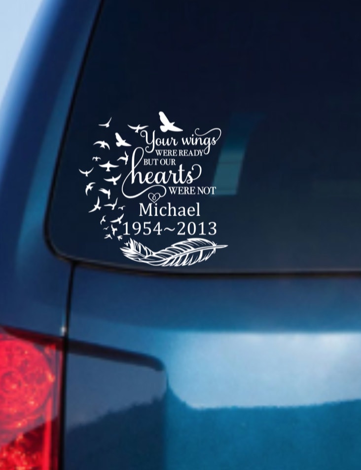 Memorial Car DecalMemorial DecalVinyl Memorial Car