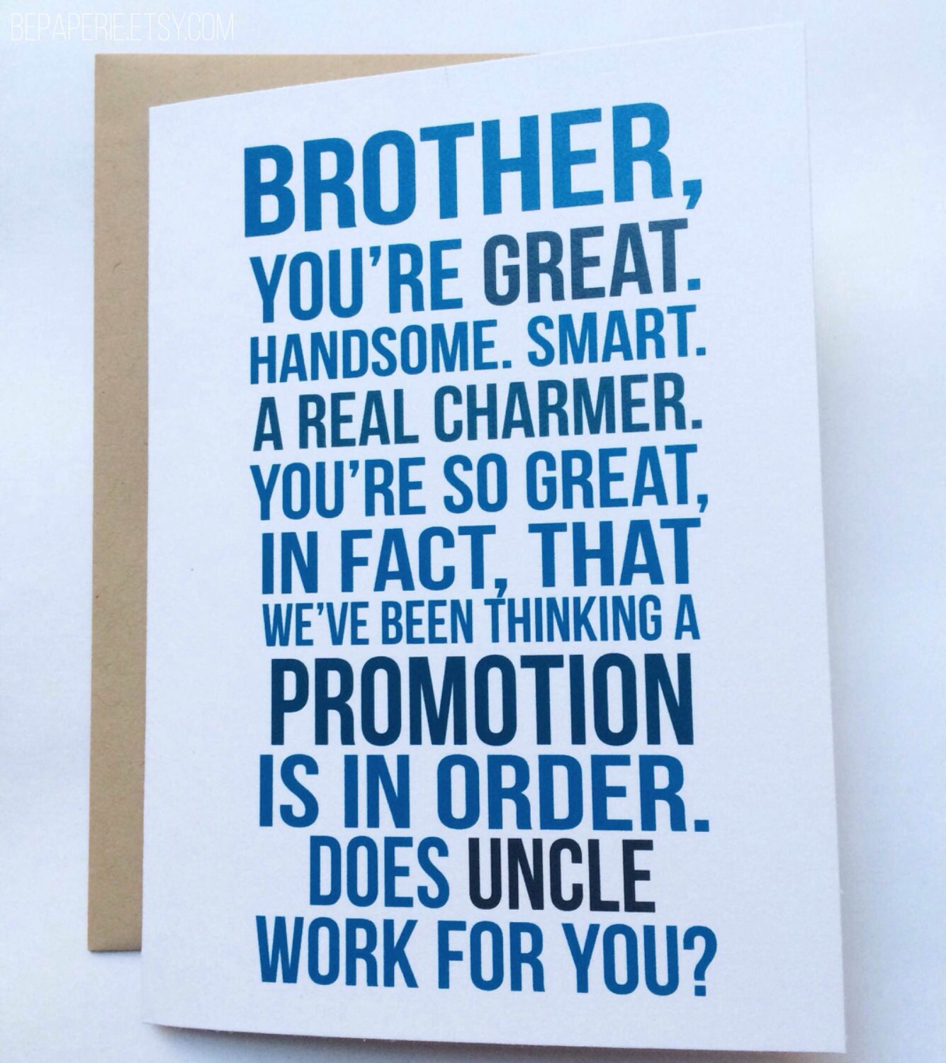 New Uncle Card / First Time Uncle / Baby Announcement / Family