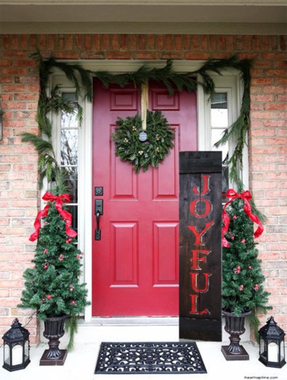 Reversible Christmas Thanksgiving Porch SIgn