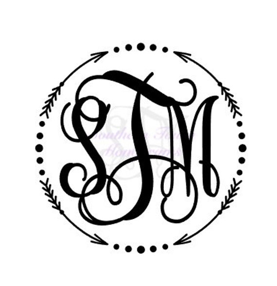 Download Monogram Arrow Border Vinyl Decal Sticker