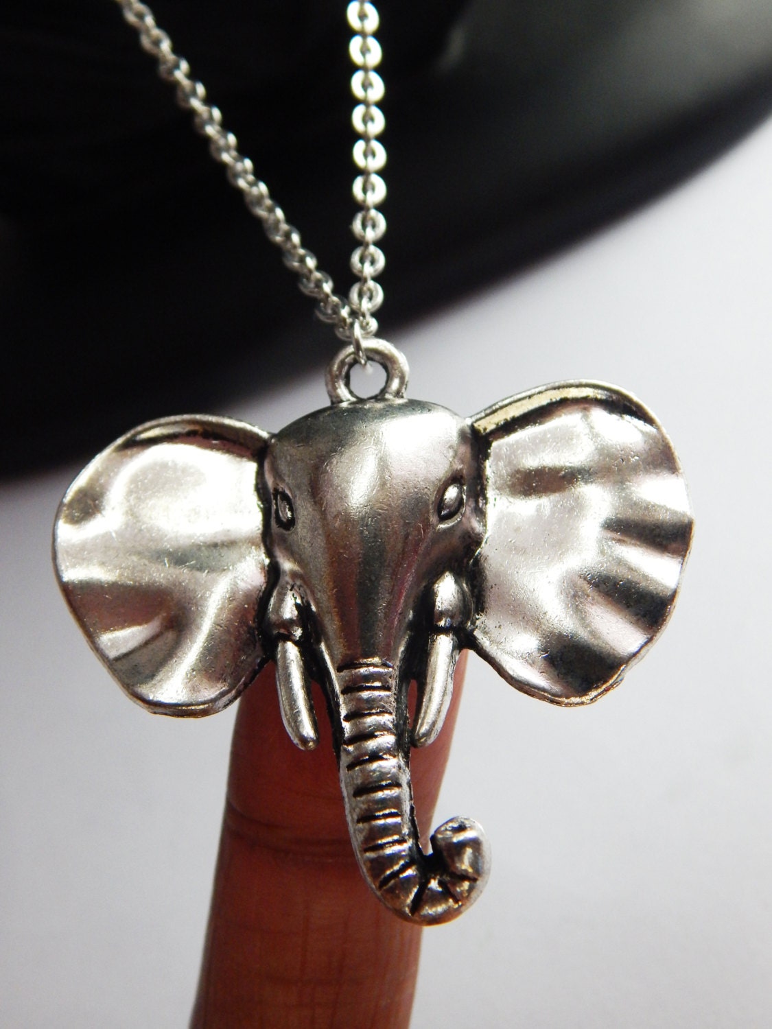 Elephant Necklace African Elephant Jewelry By Theblackertheberry 