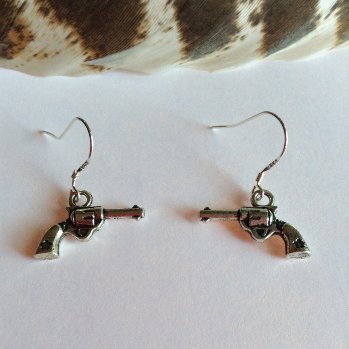Gun Earrings Country Pistol Girl Wear Women's Hunting