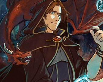 Dungeon Master Mercer 11x17" Critical Role Fan Art Poster Print