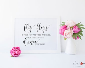 Dancing Shoes Sign Printable. Wedding Flip Flops For Guests. Wedding Printables. Wedding Signage. Wedding Sign Printables. Wedding Prints.