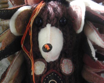 Henri - plush hedgehog, OOAK, handmade