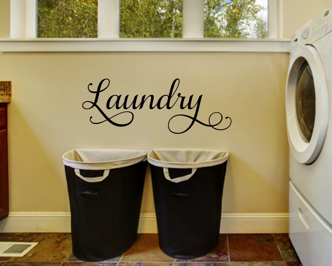Laundry Wall Decal Laundry Vinyl Decal Laundry Room Decal