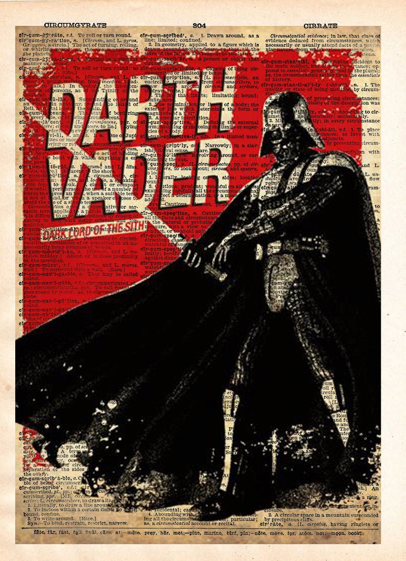 Star Wars Darth Vader Vintage Silhouette print Retro