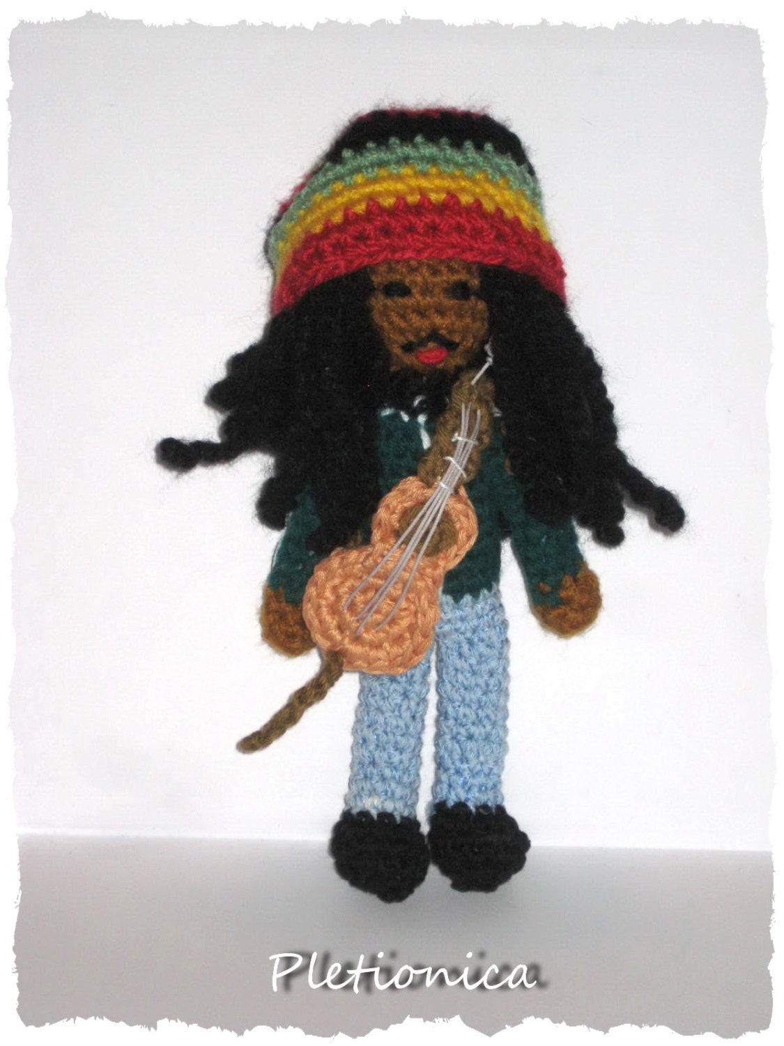 Amigurumi doll Bob Marley inspired crochet pattern Crochet