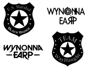 Wynonna Earp inspired decals from the SyFy TV show - Wayhaught, Black Badge