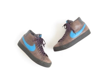 Nike Shoes Brown Blue Shoes Nike Dunk Unisex Womens Sneaker Mens Sneaker Hi Top Nike Sneaker Sz Womens US 8.5-9, Mens US 6.5-7, EU 40, Uk 6