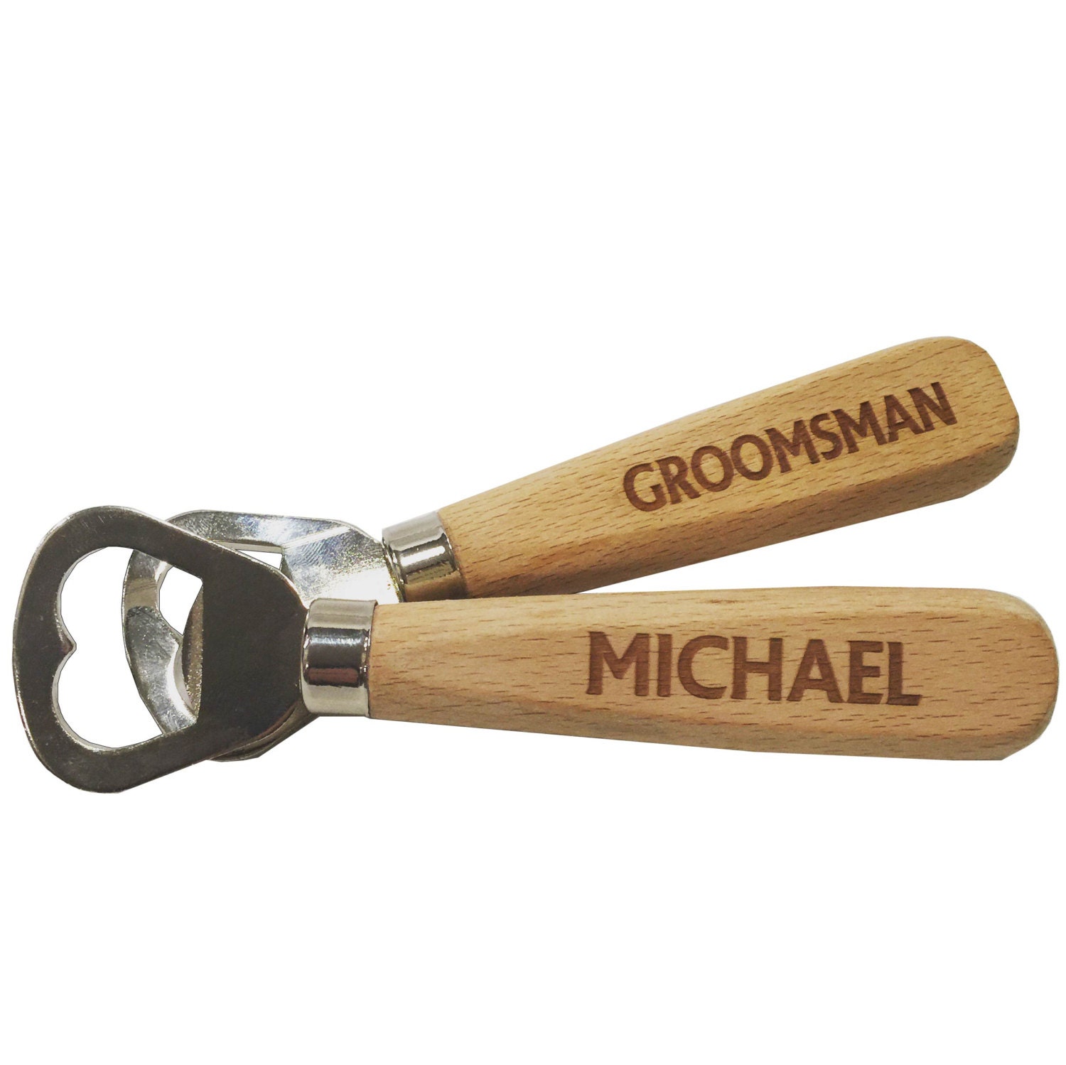 Bottle Opener Wooden Handle Bottle Opener by EngraveMyMemories