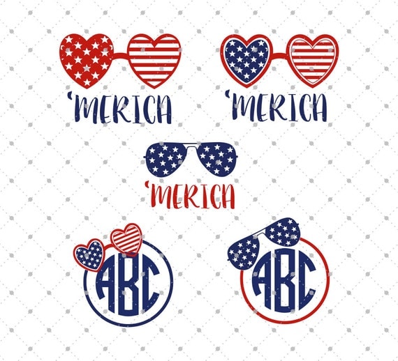 Download 4th of July svg cut files for Cricut America Glasses SVG USA