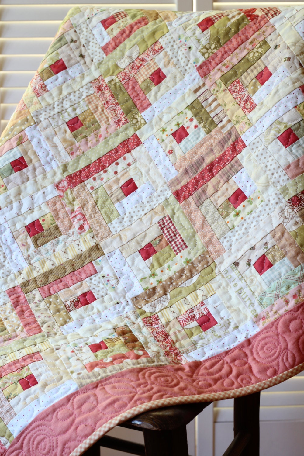 Log Cabin Baby Quilt