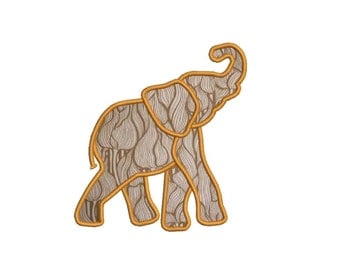 Alabama Crimson Elephant Applique Designs Machine Applique Embroidery Designs 6 Size - INSTANT DOWNLOAD