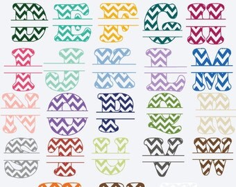 Split Letter Decal, Chevron font sticker, vinyl name decal, split alphabet stickers, Tervis, Corkcicle, Yeti tumbler decal, gift, favor