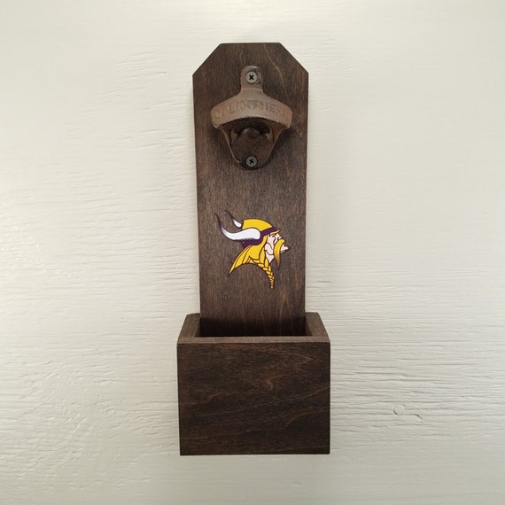 Wall Mounted Bottle Opener Minnesota Vikings Bottle Cap