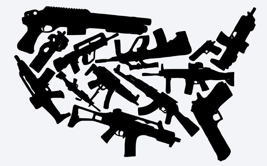 Large USA Guns decal armory car vinyl window decal by RuralRielley