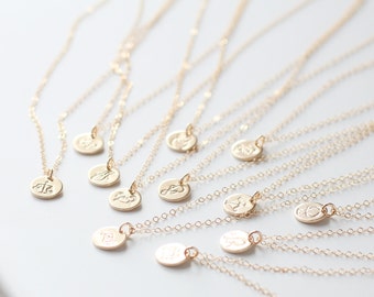 Capricorn Necklace, Zodiac Necklace, Gold Capricorn, Zodiac Jewelry, January Birthday Gift, Capricorn Sign, Dainty, Small Capricorn Charm