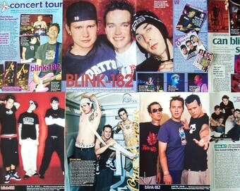 BLINK-182 ~ All The Small Things, I Miss You, Mark Hoppus, Travis Barker, Tom DeLonge ~ Color Clippings, Articles, Pin-Ups for Scrapbooking