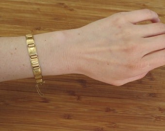 Swedish 18K yellow gold link bracelet / 18 k yellow gold bracelet / 750k gold link bracelet / Swedish made 18 k gold bracelet with safety