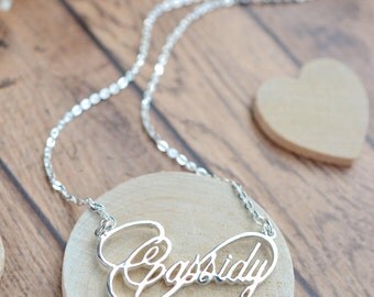 Infinity name necklace - Personalized infinity necklace - personalized necklace - calligraphy Script necklace - infinity Gift - unique gift