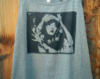 Stevie Nicks Gypsy with Rose and Tambourine Women's Tank Top