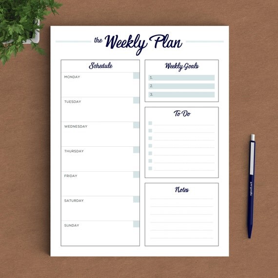 Printable Weekly Planner To Do List Weekly Planner US