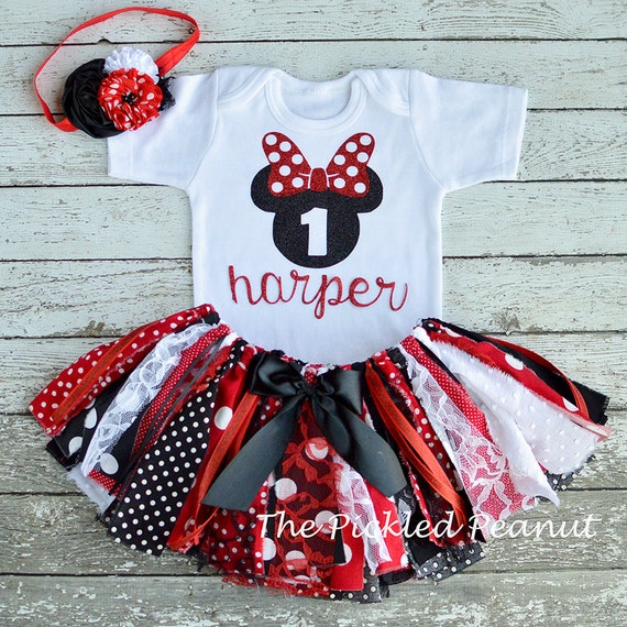 Minnie Mouse Birthday Shirt Onesie Minnie Mouse 1st Birthday