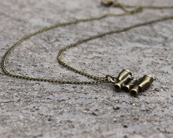 Binoculars Necklace // Bird Watching Necklace // Travel Necklace //Woodland Necklace // Antique Brass Necklace