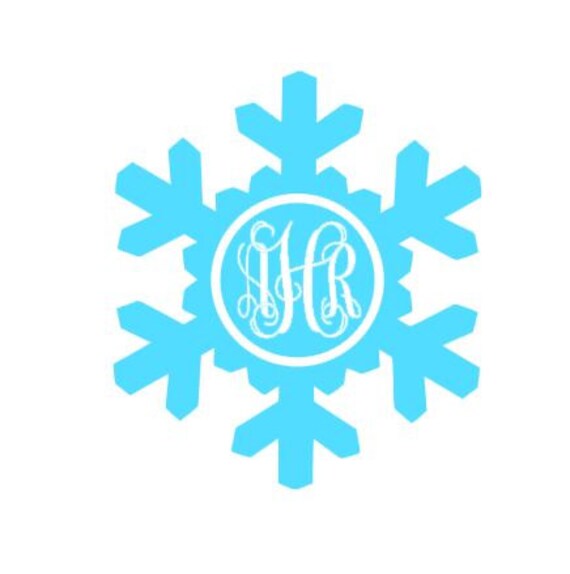 Download Snowflake Monogram digital download cutting file for ...