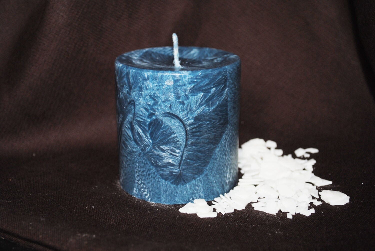 Palm Wax Pillar Candle Xmas Christmas Table Centre Piece