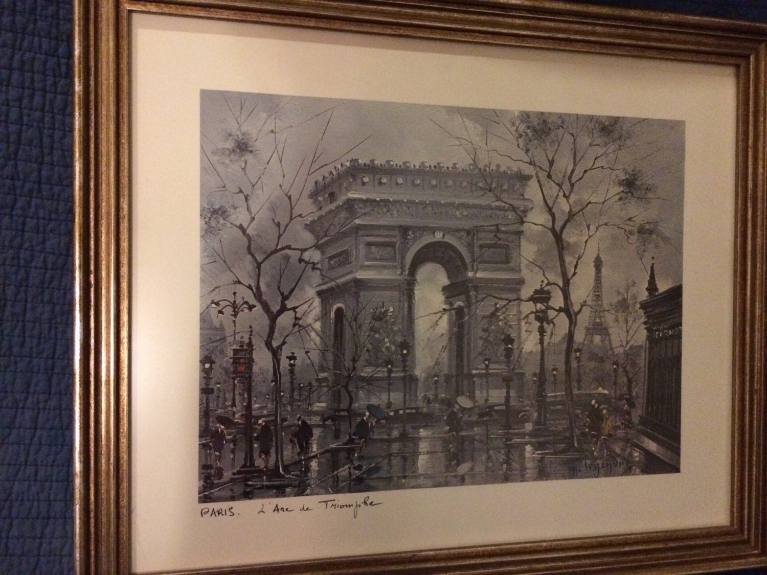 Paris L' Arc de Triomphe Oil Painting Print by LadyVintage81