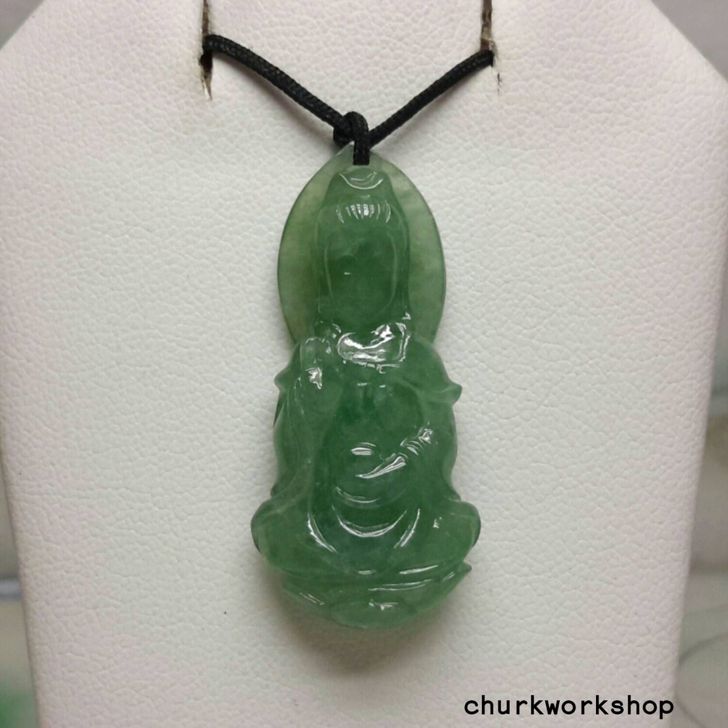 Green lady Buddha pendant jade pendant Buddha jadeite lady
