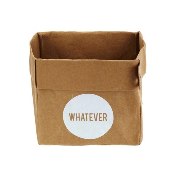 WHATEVER Kraft Paper Bag Small / Waterproof Paper Bag