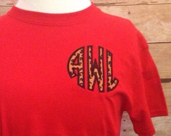 red monogram shirt