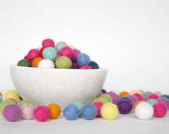 1 cm Wool Felt Balls - Pick Your Own Colors
