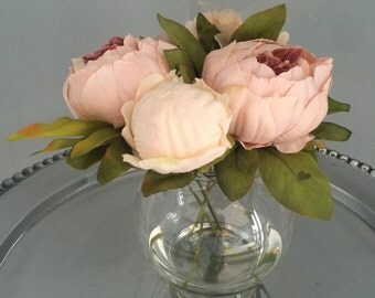 Silk Peony Arrangement, Peony Floral Arrangement, Silk Peonies, Pink Peonies, Blush Peony Floral Arrangement, Hydrangea Arrangement, Pink Hy