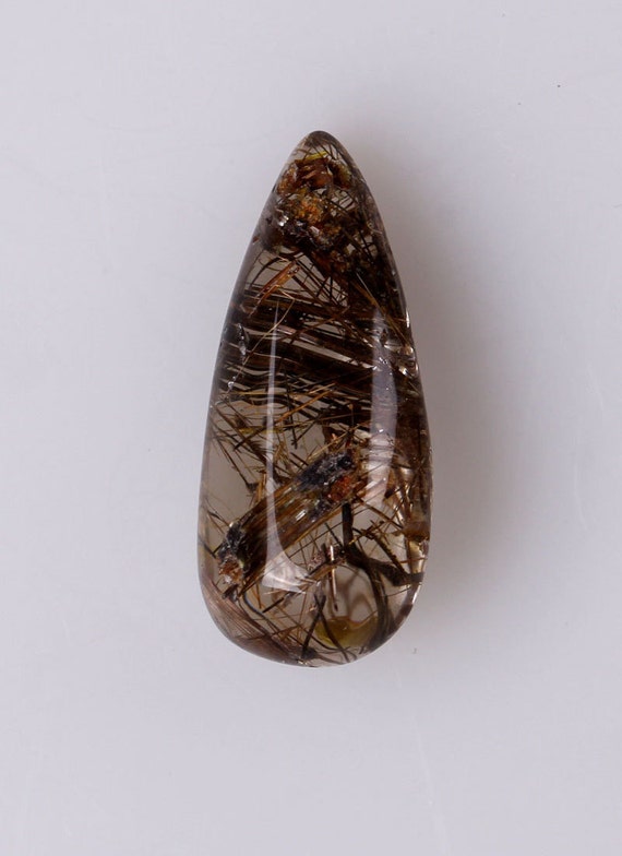 Natural Rare Yellow rutilated quartz Semi Precious Polished