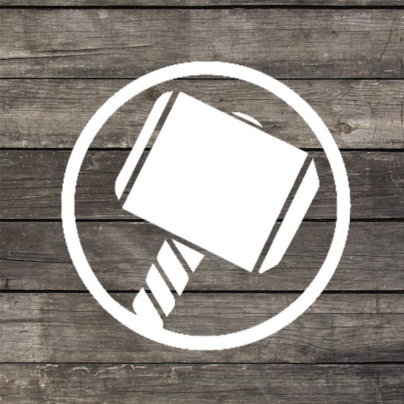 Avengers inspired Thor's Hammer Logo Decal by TheCraftyFoxCustoms