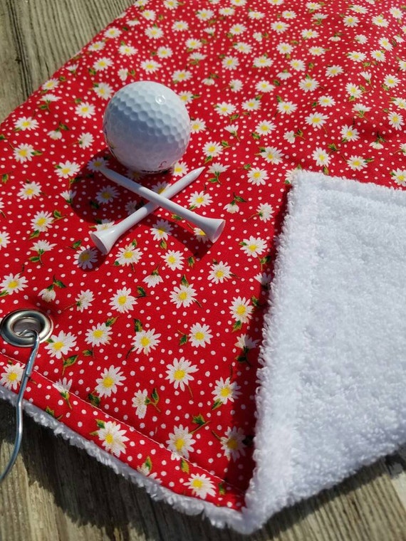 Golf Towel Ladies Golf Towel Terry Cloth Golf Towel Flower