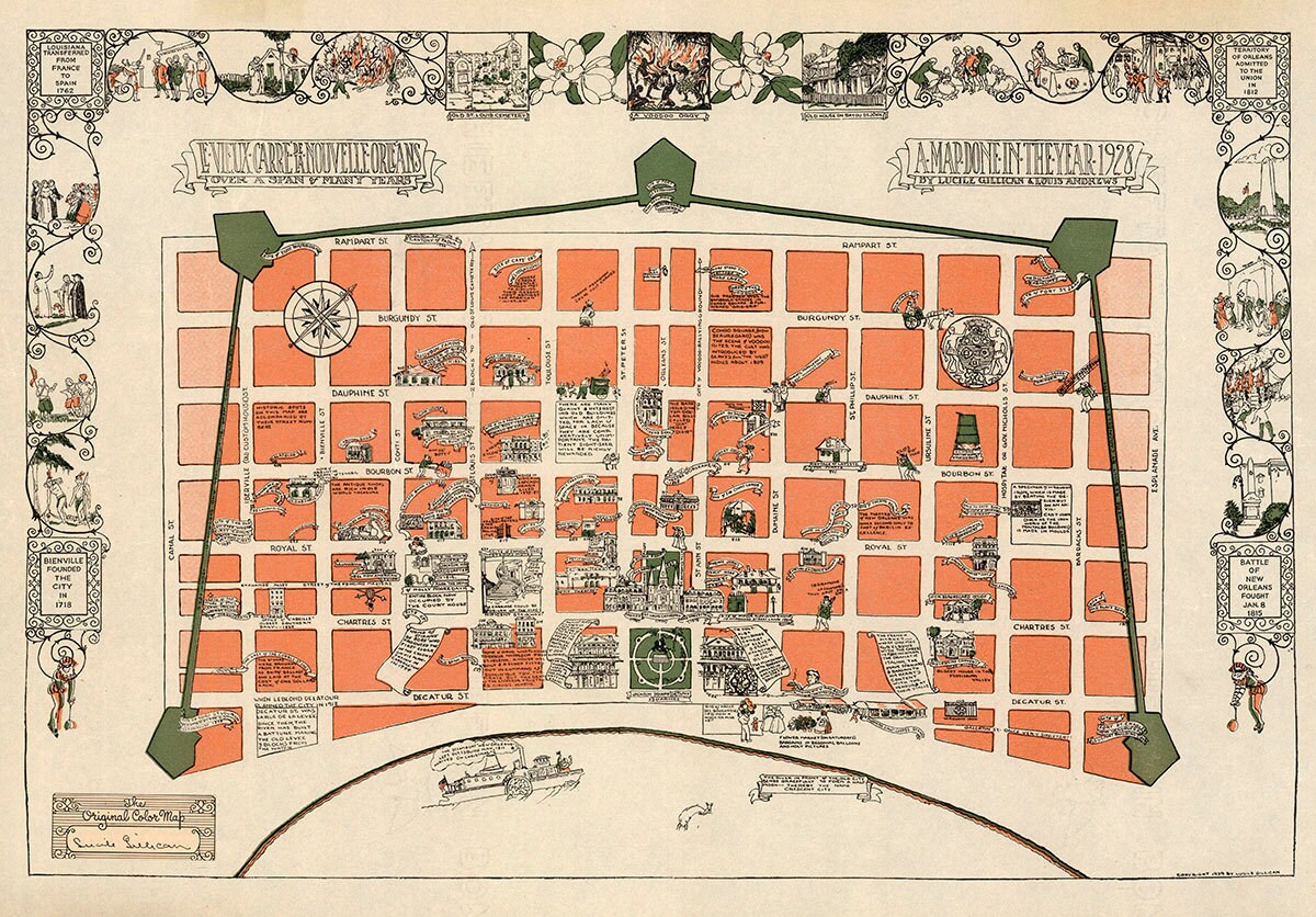 It is a picture of Hilaire Map of New Orleans French Quarter Printable This is a graphic of Hilaire Map of New Orleans French Quarter Printable