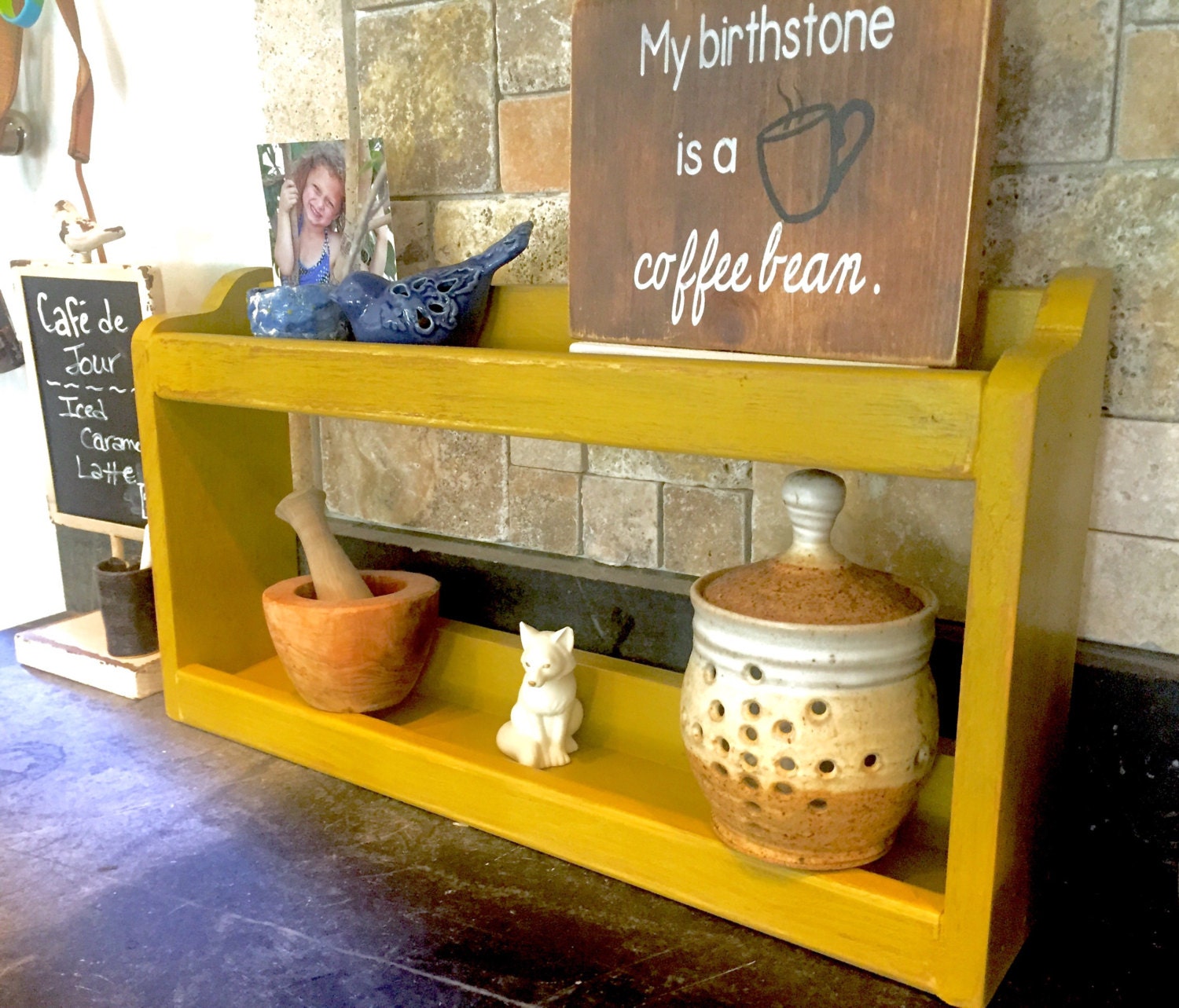 Solid Wood Shelving Stand Alone Solid Wood by BelleVieArtDecor