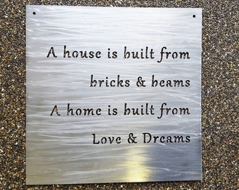 Custom Metal Sign- Your Own Quote or Words - Personalized Metal Wall Decor